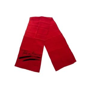 Sonia Rykiel Vintage Silk Scarf/Shawl in Red & Black “Fête de France*